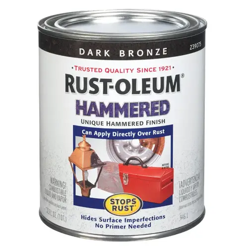 Protective Paint Stops Rust Hammered Dark Bronze 1 qt Dark Bronze Protective Paint Stops Rust Hammered Dark Bronze 1 qt Dark Bronze
