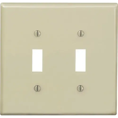 Wall Plate Ivory 2 gang Nylon Toggle Ivory - pack of 25 Wall Plate Ivory 2 gang Nylon Toggle Ivory - pack of 25