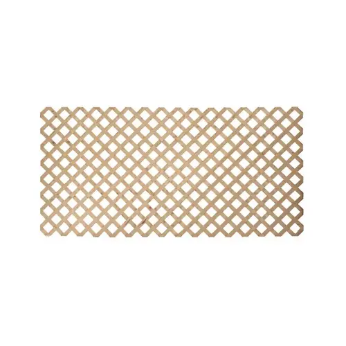 Lattice Panel 48" W X 96" L Brown Wood Brown