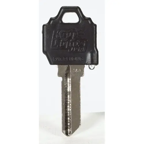Key Blank w/Flashlight Keylights House Single For Fits Schlage SC1/Baldwin 1510 l Black/Silver Key Blank w/Flashlight Keylights House Single For Fits Schlage SC1/Baldwin 1510 l Black/Silver