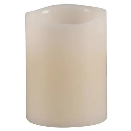 Flameless Flickering Candle Bisque Vanilla Scent Wavy Edge Pillar Bisque Flameless Flickering Candle Bisque Vanilla Scent Wavy Edge Pillar Bisque