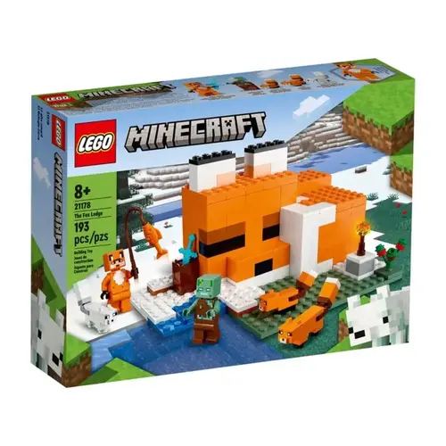 Fox Lodge Minecraft Plastic Multicolored 193 pc Multicolored