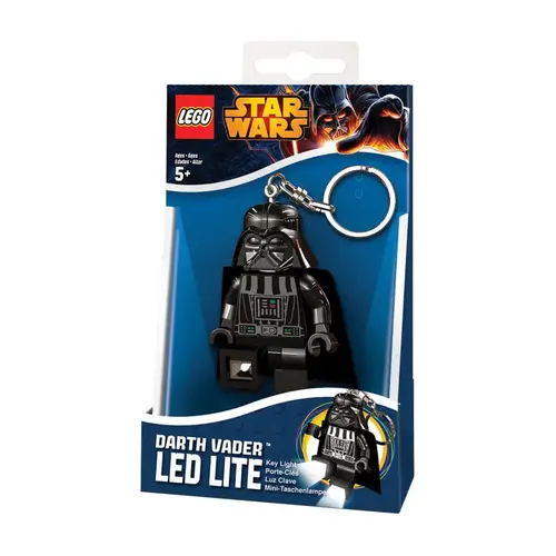 Keychain w/LED Light Star Wars Darth Vader 2" D Plastic Black Loop Black Keychain w/LED Light Star Wars Darth Vader 2" D Plastic Black Loop Black
