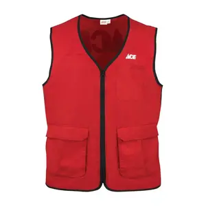 Artcraft NOSNAGVESTM-L Vest No Snag L Men's Sleeveless V-Neck Red Red