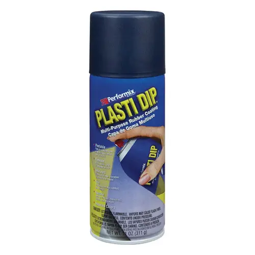 Multi-Purpose Rubber Coating Flat/Matte Black/Blue 11 oz oz Black/Blue