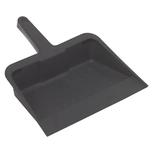 12 In. Black Plastic Heavy Duty Professional Dust Pan 12 In. Black Plastic Heavy Duty Professional Dust Pan