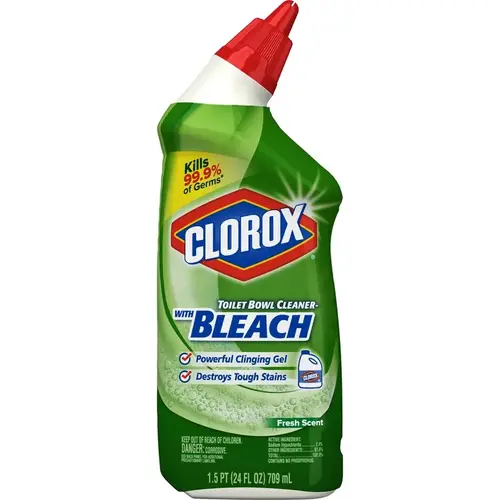 Clorox Toilet Bowl Cleaner, 24 oz Bottle, Liquid, Fresh