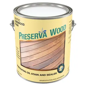 Preserva Wood 11110 Penetrating Wood Stain/Sealer Transparent Exotic Hardwood Oil-Based Oil 1 gal Exotic Hardwood
