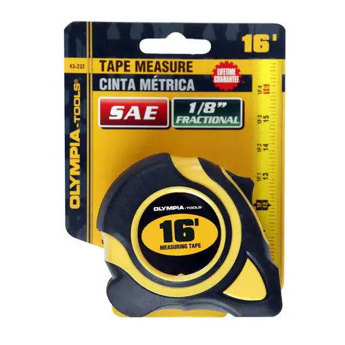 Tape Measure 16 ft. L X 1.57" W Black/Yellow Tape Measure 16 ft. L X 1.57" W Black/Yellow
