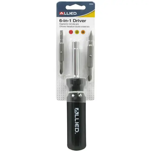 6-in-1 Screwdriver Black 6-in-1 Screwdriver Black