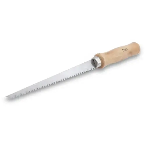 Drywall Utility Saw, 6 in L Blade, Steel Blade, 8 TPI, Contoured Handle, Hardwood Handle Brown/Silver Drywall Utility Saw, 6 in L Blade, Steel Blade, 8 TPI, Contoured Handle, Hardwood Handle Brown/Silver