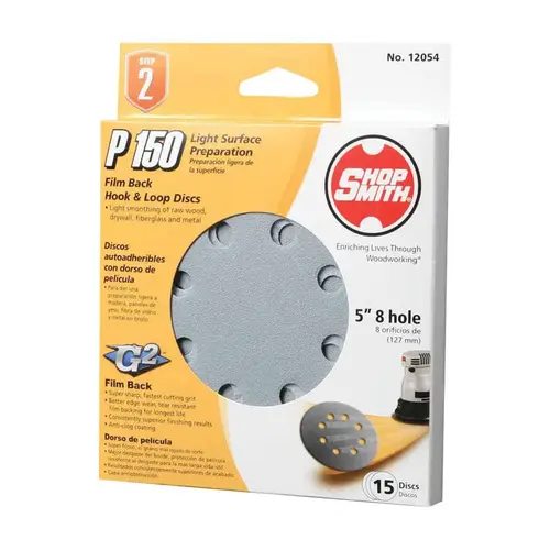 Sanding Disc 5" Aluminum Oxide Hook and Loop 150 Grit Fine Sanding Disc 5" Aluminum Oxide Hook and Loop 150 Grit Fine