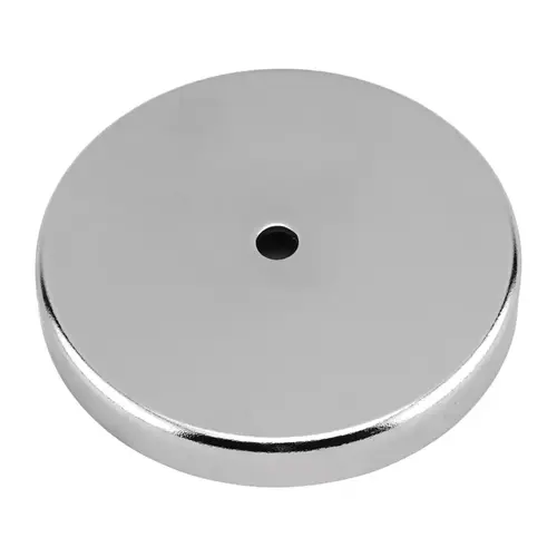 Round Base Magnet .18" L X 1.21" W Silver 10 lb. pull Silver Pair