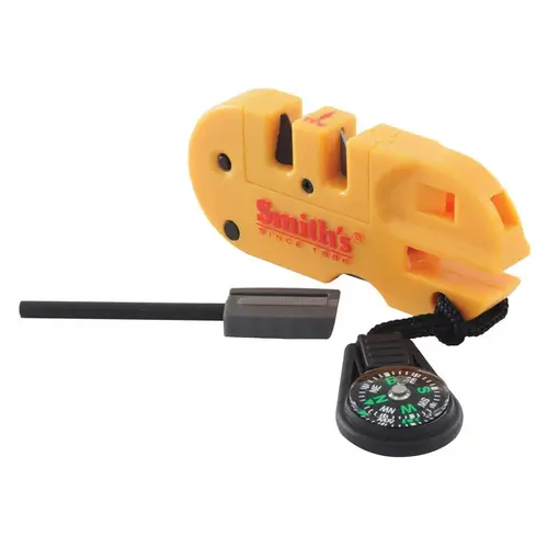 Knife Sharpener and Survival Tool Smith's Carbide/Ceramic/Diamond 1,000 Grit