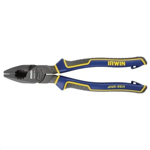 Lineman's Plier, 8-1/2 in OAL, Comfort-Grip Handle, 1-3/16 in W Jaw, 1-7/16 in L Jaw Blue/Yellow Lineman's Plier, 8-1/2 in OAL, Comfort-Grip Handle, 1-3/16 in W Jaw, 1-7/16 in L Jaw Blue/Yellow
