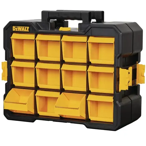 Storage Organizer 4.2" W X 13.5" H Flip Bin Plastic 12 compartments Yellow Yellow Storage Organizer 4.2" W X 13.5" H Flip Bin Plastic 12 compartments Yellow Yellow