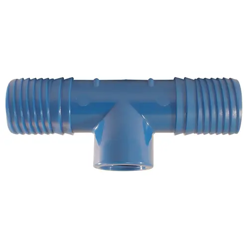 Tee Blue Twister 1" Insert in to X 1" D Insert Polypropylene Tee Blue Twister 1" Insert in to X 1" D Insert Polypropylene