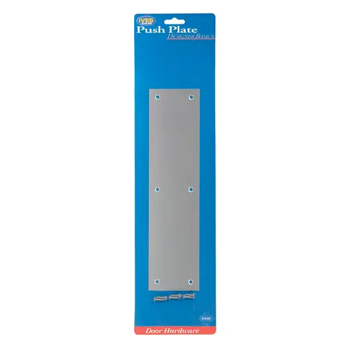 Push Plate 12" H X 3" L Chrome Silver Aluminum Chrome Push Plate 12" H X 3" L Chrome Silver Aluminum Chrome