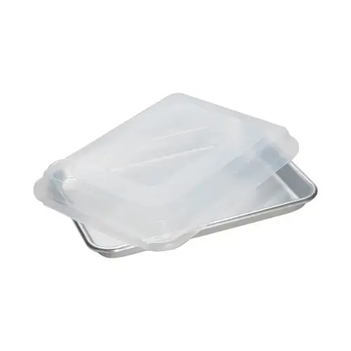 Naturals Baker's 9.5 In. W. x 13 In. L. Quarter Sheet Baking Pan w/Lid Silver