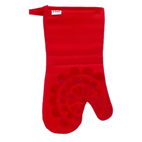 Oven Mitt Red Medallion Cotton Red Oven Mitt Red Medallion Cotton Red
