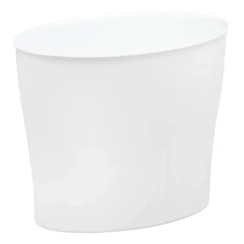 Wastebasket Nuvo White Plastic Oval White Wastebasket Nuvo White Plastic Oval White