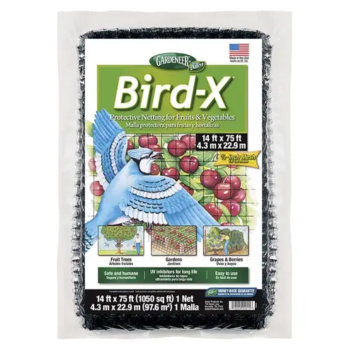 Bird Netting Bird-X 75 ft. L X 14 ft. W