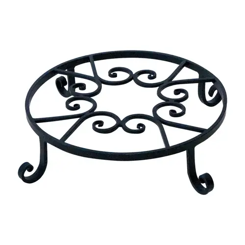 Planter Trivet 2" H X 10" W Steel Black Black Planter Trivet 2" H X 10" W Steel Black Black