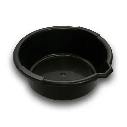 Oil Drain Basin Polyethylene 6.5 qt Round Black Oil Drain Basin Polyethylene 6.5 qt Round Black