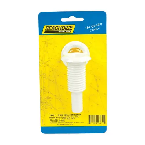 Thru Hull Connector Polished Plastic 5/8" W Polished Thru Hull Connector Polished Plastic 5/8" W Polished