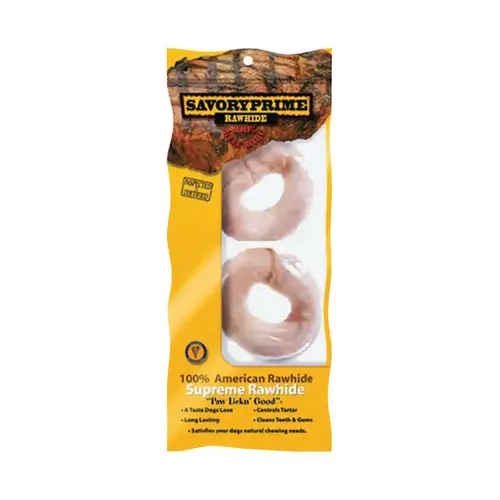Rawhide Bone Medium, Large Adult Beef 4" L White Pair