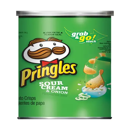 Chips Sour Cream & Onion 2.5 oz Can - pack of 12