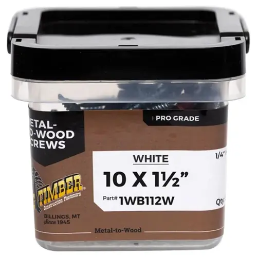 Roofing Screws No. 10 X 1-1/2" L Hex Drive Hex Washer Head 1 lb Zinc-Plated Roofing Screws No. 10 X 1-1/2" L Hex Drive Hex Washer Head 1 lb Zinc-Plated