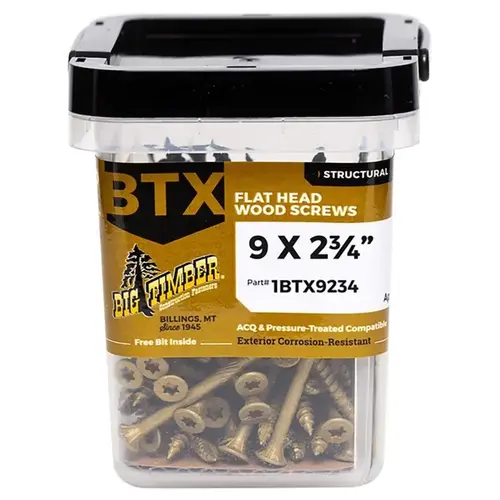 Wood Screws No. 9 S X 2-3/4" L Star Bronze 1 lb Bronze Wood Screws No. 9 S X 2-3/4" L Star Bronze 1 lb Bronze
