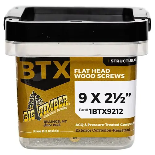 Wood Screws No. 9 S X 2-1/2" L Star Bronze 1 lb Bronze Wood Screws No. 9 S X 2-1/2" L Star Bronze 1 lb Bronze