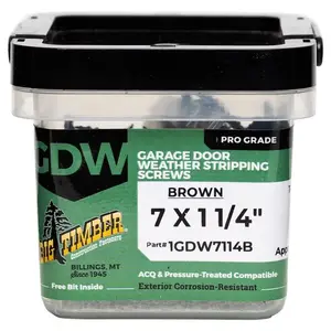 Big Timber 1GDW7114B Stripping Screw No. 7 S X 1-1/4" L Star Brown Brown