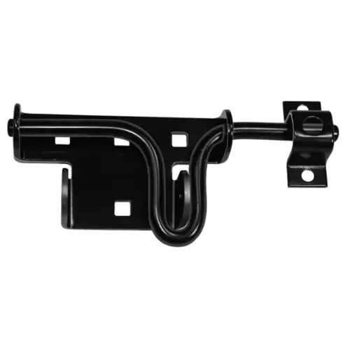 Powder Coated Metal Pad lockable Slide Bolt Latch For Wood And Vinyl Gates Black