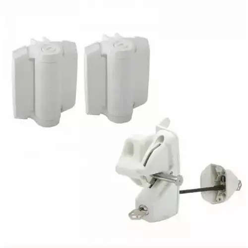 LokkLatch Latch With Standard Gate Hinge Kit White
