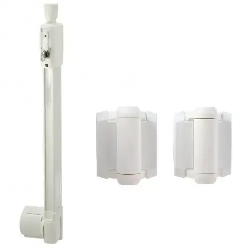MagnaLatch With Standard Gate Hinge Kit White