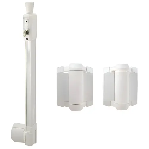 MagnaLatch With Standard Gate Hinge Kit White