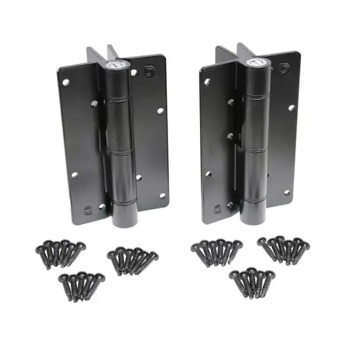 Self Closing Gate Hinge With Screws Black Finish