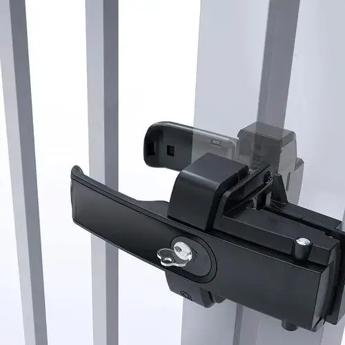 LokkLatch Magnetic And TruClose Latch With Hinges Kit Black Finish