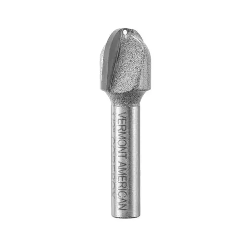 Router Bit 3/8" D X 3/8" R X 1-9/16" L Carbide Tipped Core Box Router Bit 3/8" D X 3/8" R X 1-9/16" L Carbide Tipped Core Box