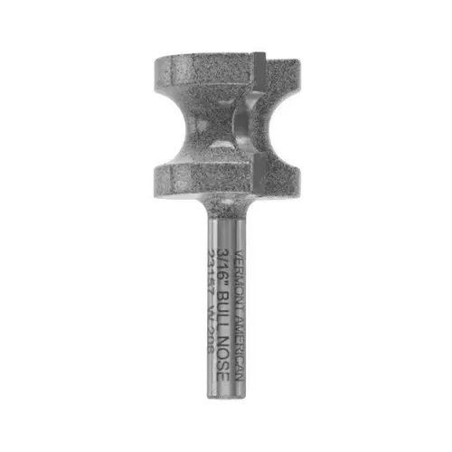 Router Bit 1" D X 3/16" R X 2-1/8" L Carbide Tipped Bull Nose Router Bit 1" D X 3/16" R X 2-1/8" L Carbide Tipped Bull Nose