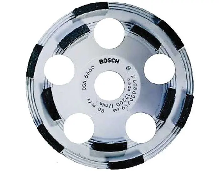 Robert Bosch Tool Corp 5 in. Double Row Diamond Cup Wheel 7/8 in Arbor Grit 12 200 rpm DC510 Robert Bosch Tool Corp 5 in. Double Row Diamond Cup Wheel 7/8 in Arbor Grit 12 200 rpm DC510