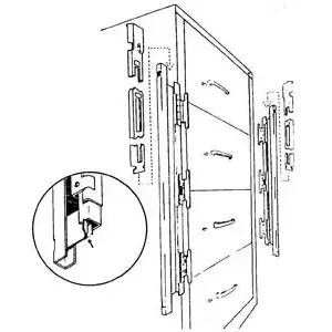 ABUS 07040 4-Drawer File Bar