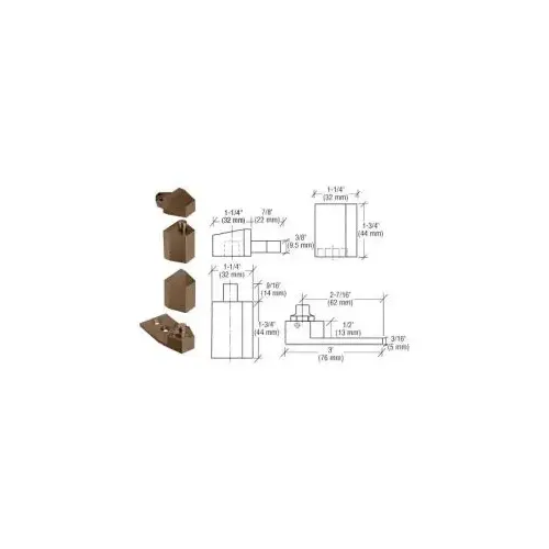 3/4" Offset Pivot Set for Flush Doors, Duranodic