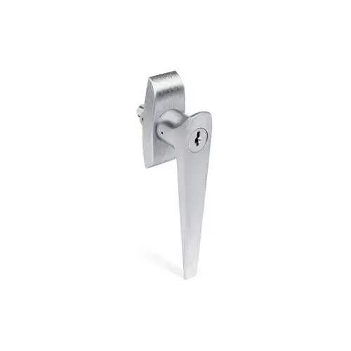 KD L-Handle Lock, 3-1/2" Spindle Satin Chrome KD L-Handle Lock, 3-1/2" Spindle Satin Chrome