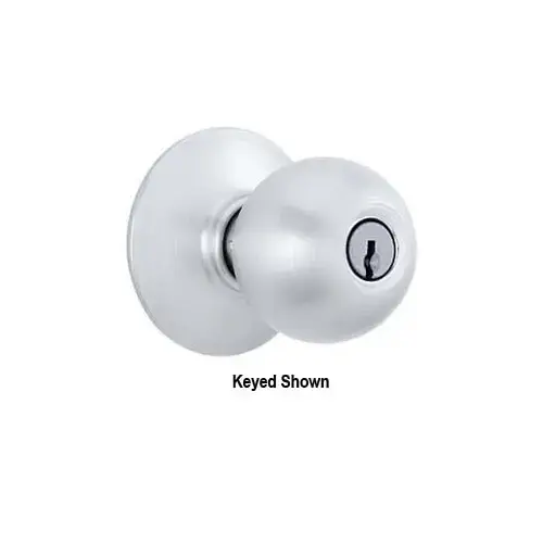 A Series Passage Orbit Lock with 11116 Latch 10001 Strike Satin Chrome Finish A Series Passage Orbit Lock with 11116 Latch 10001 Strike Satin Chrome Finish
