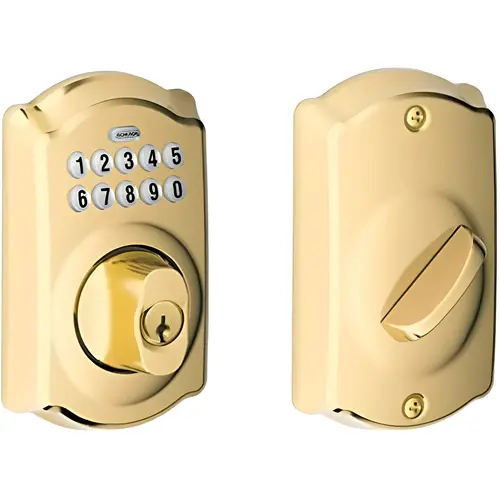 Plymouth Electronic Keypad Deadbolt C Keyway with 12287 Latch and 10116 Strike Lifetime Brass Finish Plymouth Electronic Keypad Deadbolt C Keyway with 12287 Latch and 10116 Strike Lifetime Brass Finish