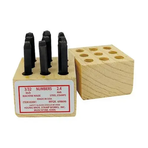 Steel Stamp 3/32 Number Set Steel Stamp 3/32 Number Set